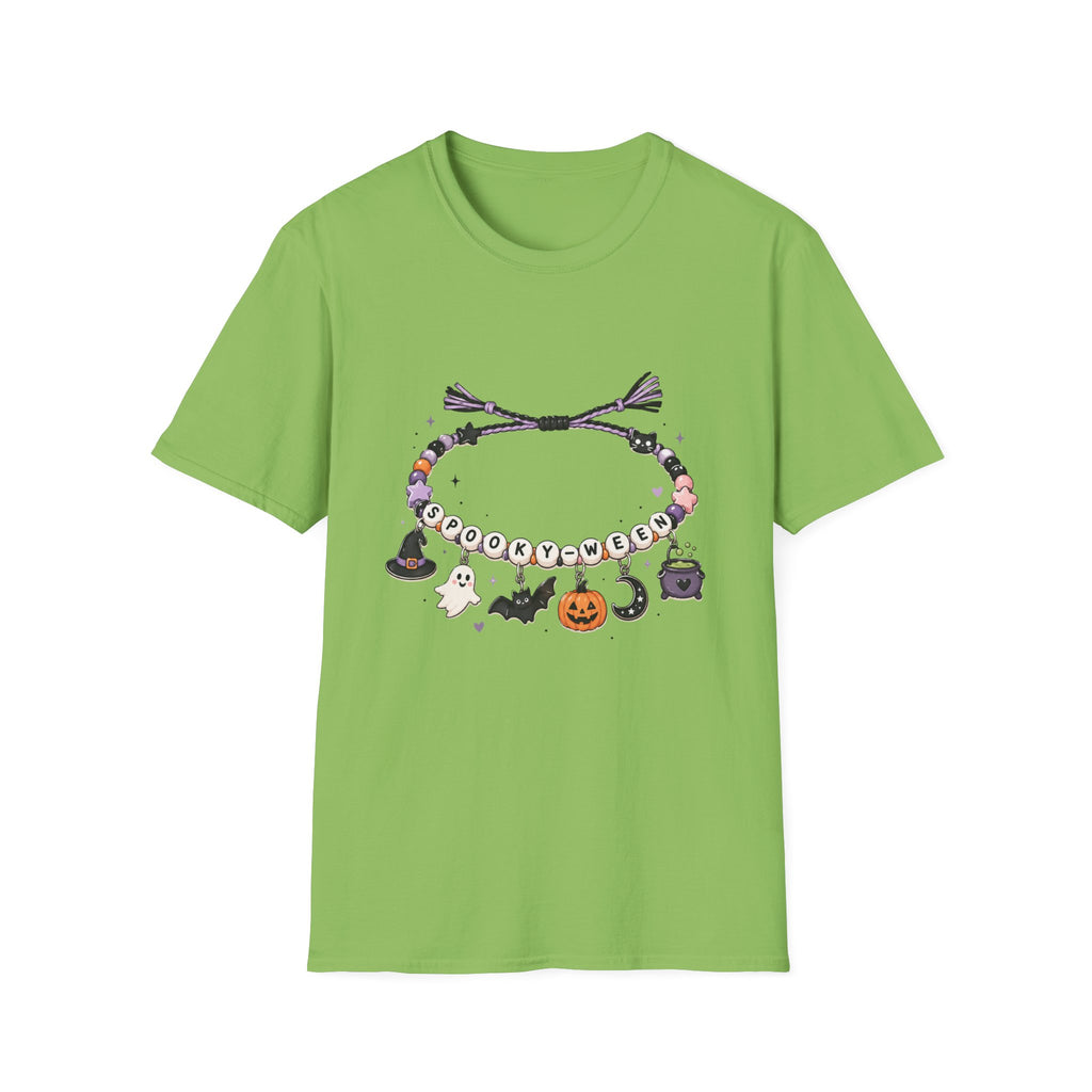 Halloween Spooky Vibes Friendship Bracelet Graphic T‑Shirt
