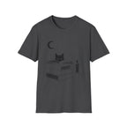 Cat & Books T‑Shirt — Mystical Reading Graphic Tee