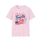 Patriotic Happy Fourth of July Graphic Tee USA Star Spangled- Celebration Flag T-Shirt