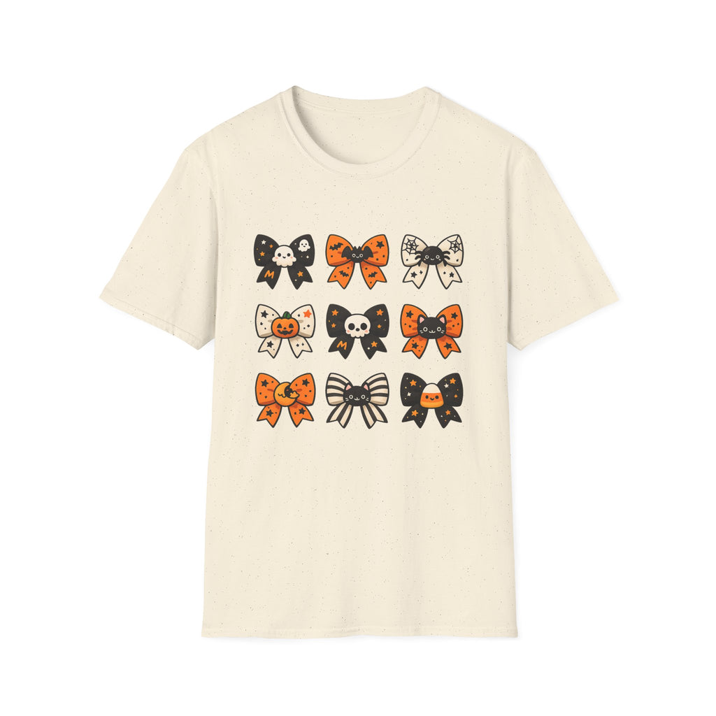 Halloween Bow T-Shirt — Cute Spooky Bows with Skulls, Pumpkins & Cats