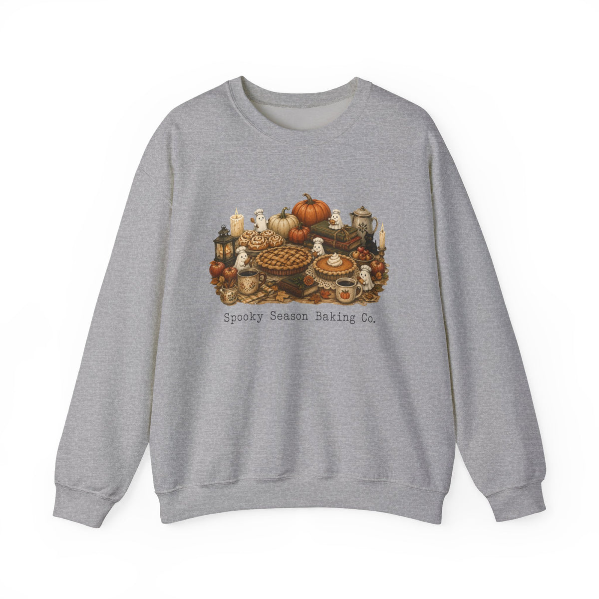 Spooky Season Autumn Baking Crew Cozy Fall Crewneck Sweatshirt
