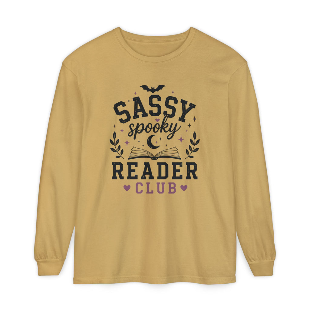 Sassy Spooky Reader Club Halloween Book Lover Long SleeveT-Shirt