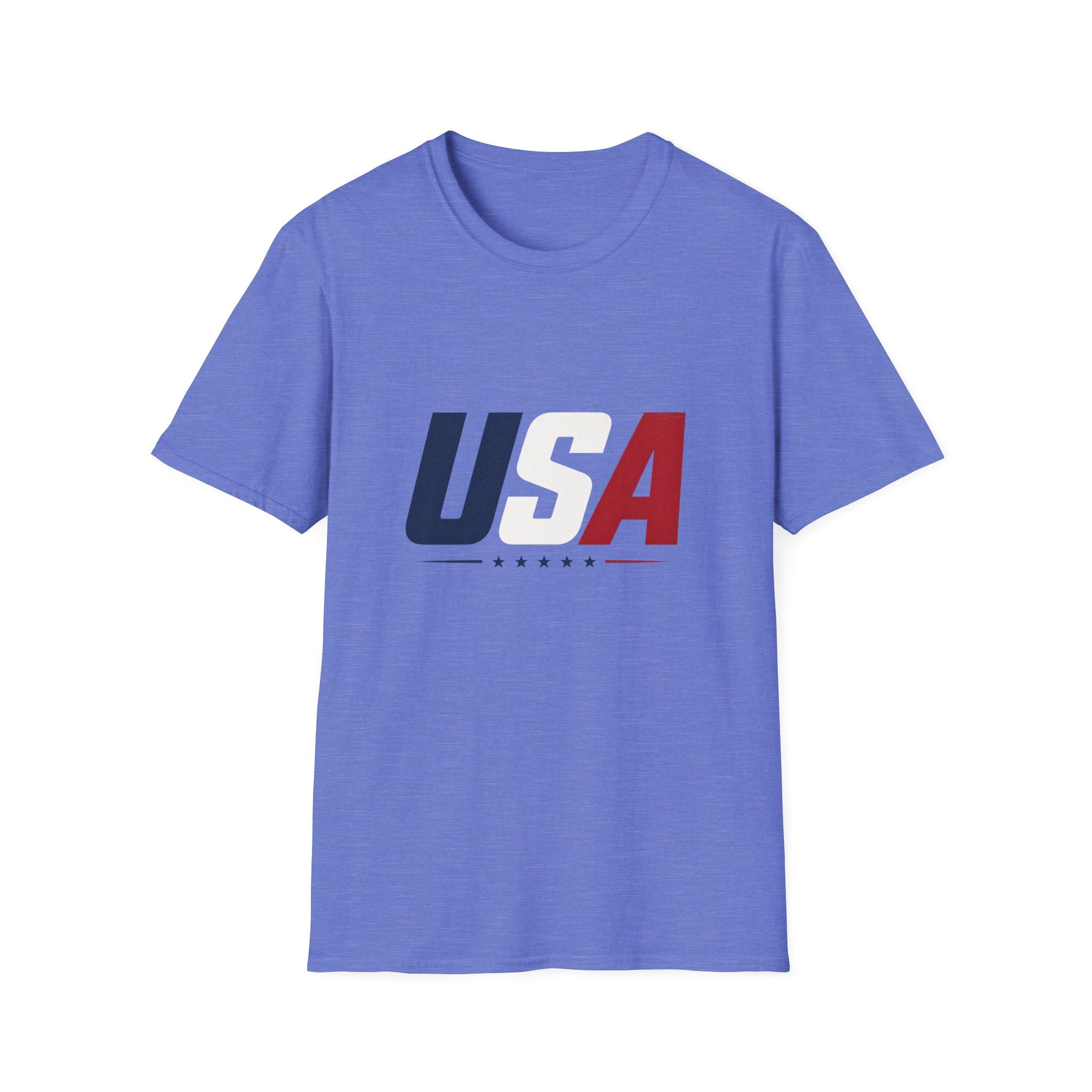 USA Bold Letter T-Shirt Sand, Patriotic American Stars Tee, 4th of July Neutral Color Shirt, USA Red White Blue Sand Tee, Independence Day Gift