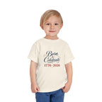 Born to Celebrate 1776 2026 Tee, Patriotic USA Anniversary Shirt, Red White Blue Fireworks Graphic Top, Semiquincentennial Celebration Outfit Toddler Short Sleeve Tee