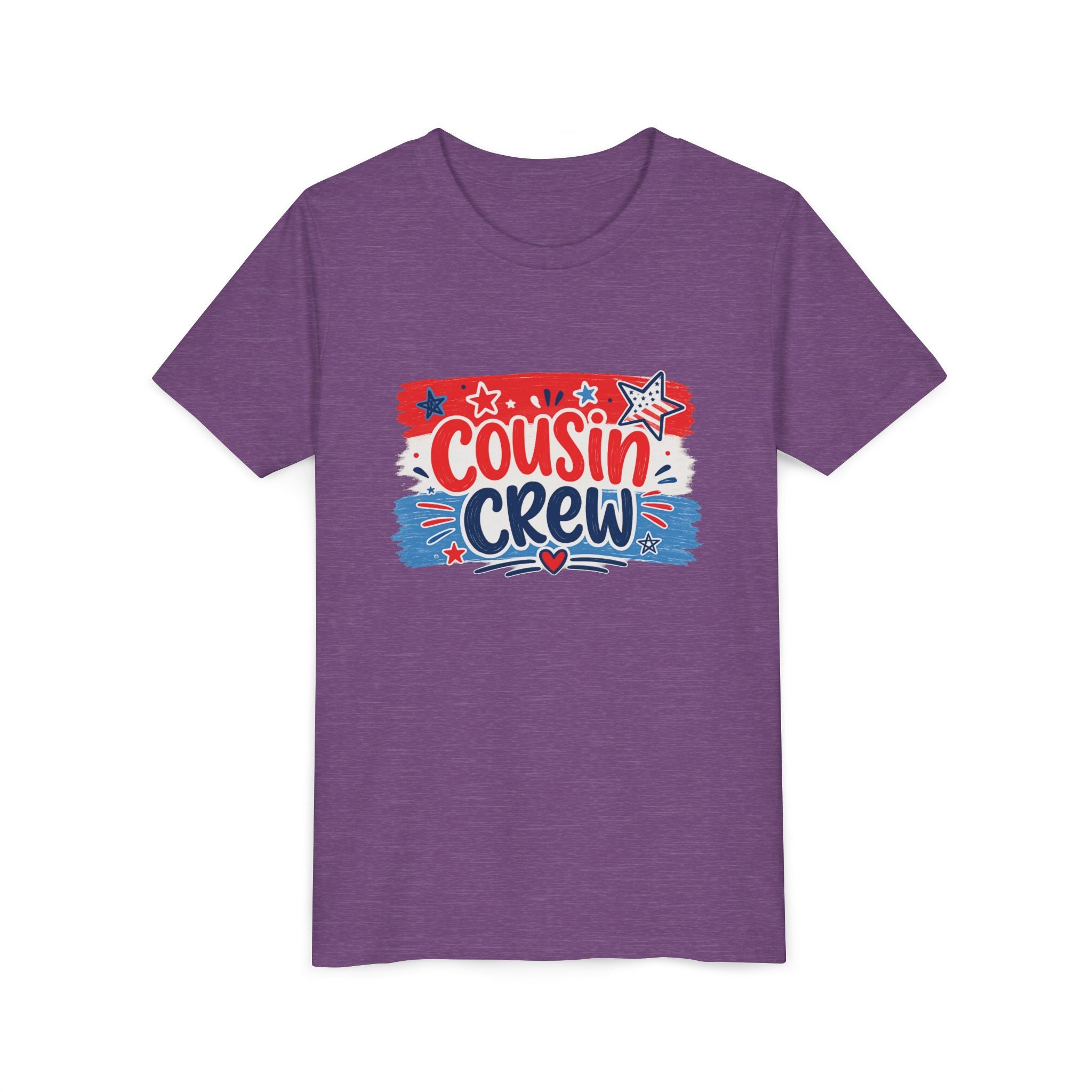 Cousin Crew Patriotic Tee, Red White Blue USA Shir t, Fun Family Celebration Graphic Top, Fourth of July OutfitYouth Short Sleeve Tee