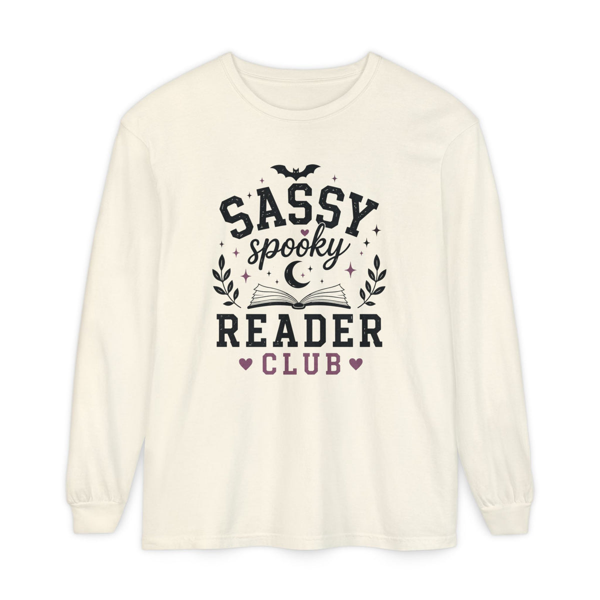Sassy Spooky Reader Club Halloween Book Lover Long SleeveT-Shirt