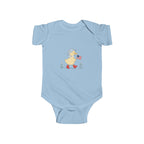 Patriotic Duck Baby Onesie, Cute USA Flag Outfit, Red White Blue Infant Graphic Bodysuit, Fourth of July Celebration Wear Infant Fine Jersey Bodysuit