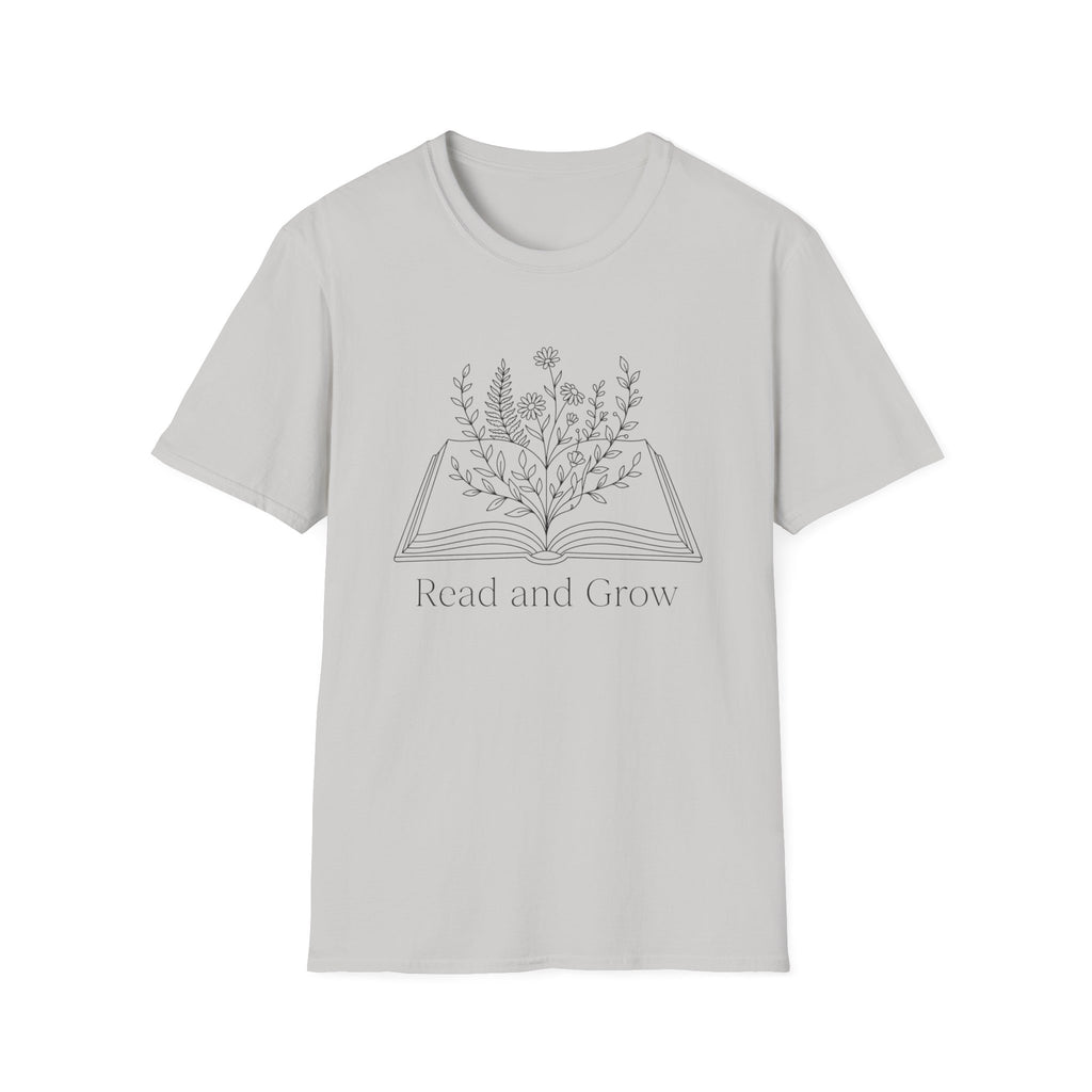 T-Shirt — Read and Grow Floral Book Illustration