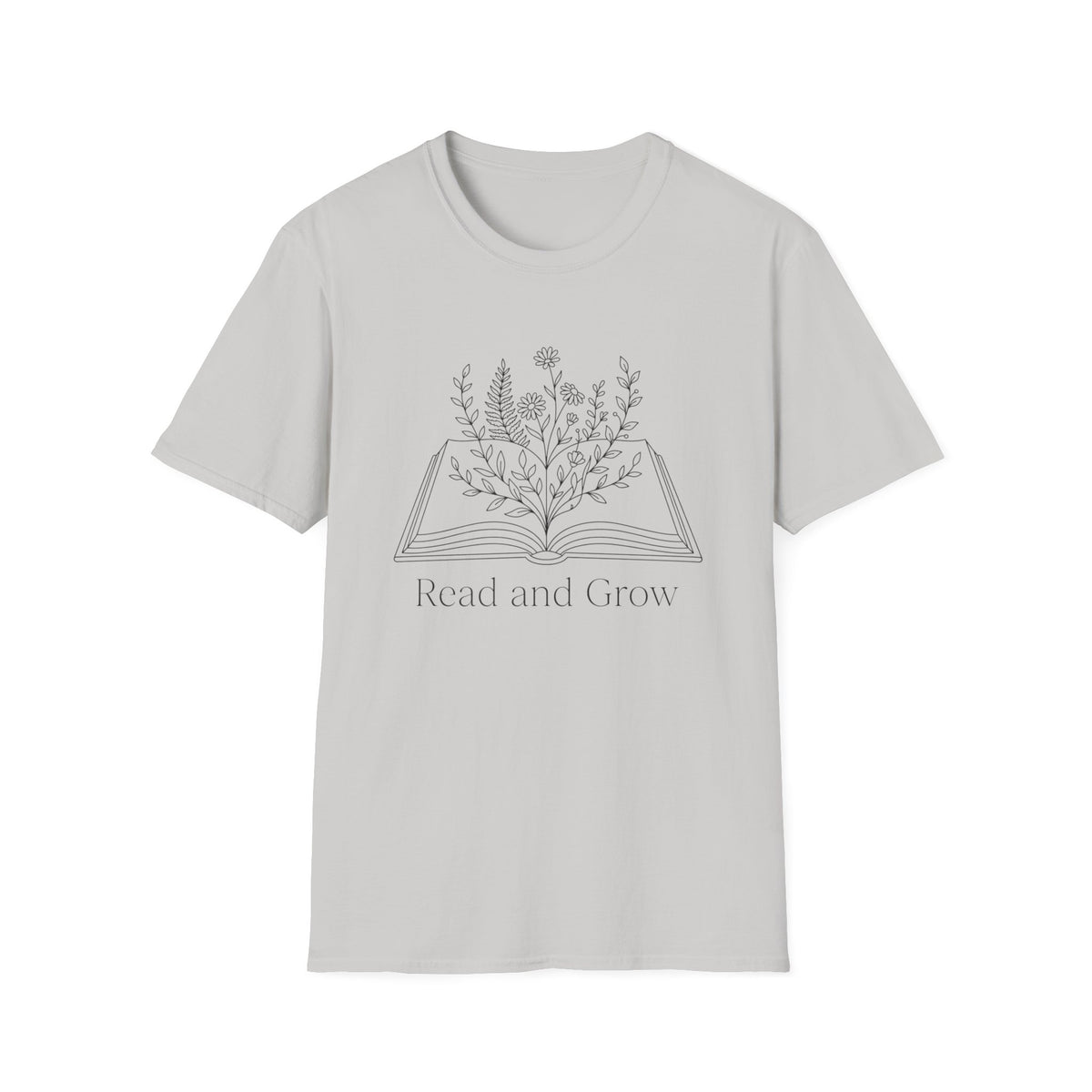 T-Shirt — Read and Grow Floral Book Illustration