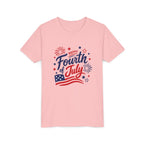Happy Fourth of July Tee, Patriotic Red White Blue USA Shirt, Fireworks Celebration Graphic Top, Independence Day Outfit Youth Short Sleeve Tee