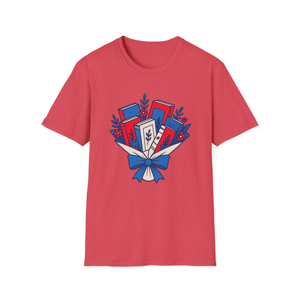 Patriotic Book Lover T-Shirt, Americana Reading Graphic Tee, Retro Library Shirt, Fourth of July Books Design, Cute Teacher Reader Apparel T-Shirt