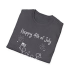 Happy 4th of July, Stick Figure Family T-Shirt, 250th Anniversary Tee, 1776 2026, America 250 Years, Gift, Independence Day