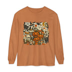 Halloween Vintage Pumpkins, Cats & Spooky Night Long Sleeve T-Shirt