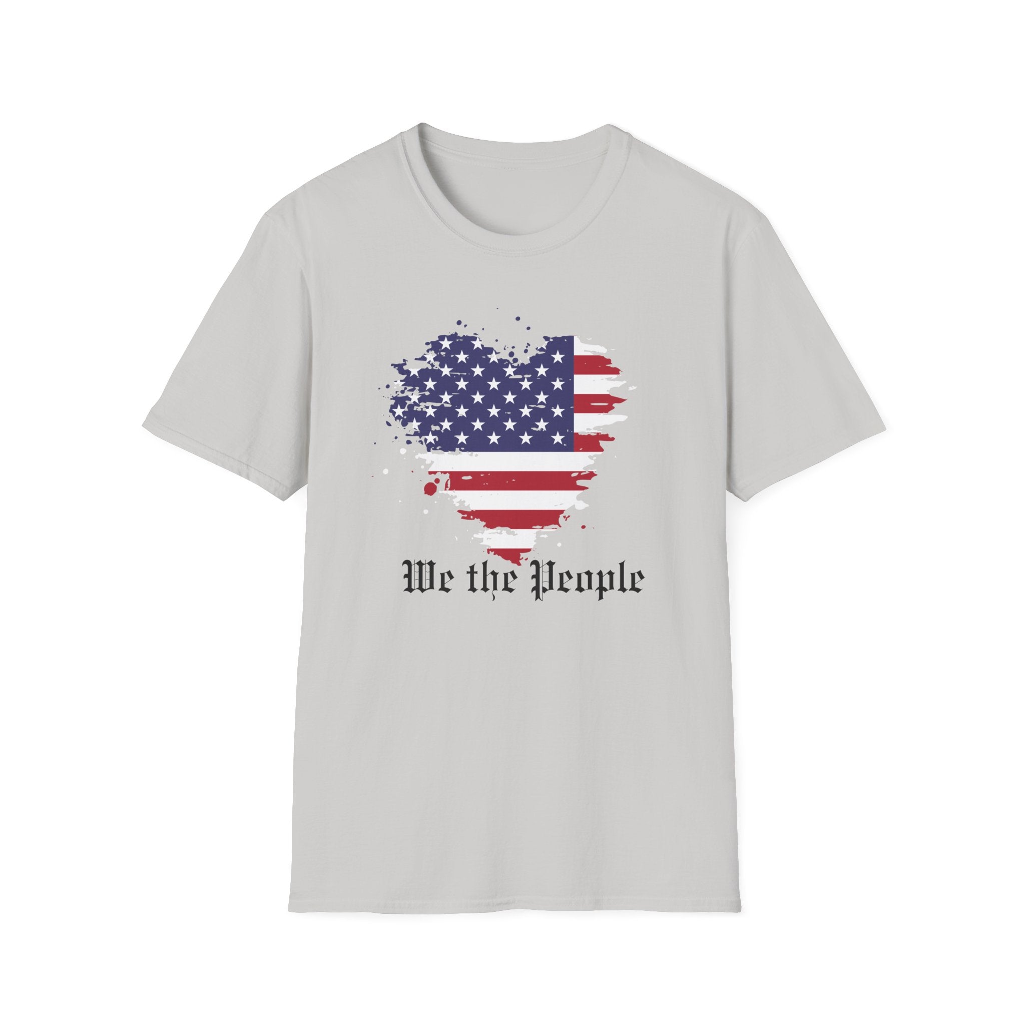 We the People T-Shirt, Distressed Splatter American Flag Tee, Patriotic Constitution Shirt, 4th of July USA Gift, Grunge Flag Shirt