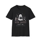 Ghost Reader T-Shirt — "Side Quest: Visit the Bookstore" Cute Halloween Book Lover Tee