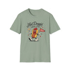 Hot Doggin Since 1776 Tee, Patriotic USA Hot Dog Shirt, Fun Red White Blue Graphic Top, Fourth of July Celebration Outfit Unisex Softstyle T-Shirt