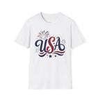 Patriotic USA Fireworks Graphic Tee - 4th of July Celebration Patriotic T-Shirt