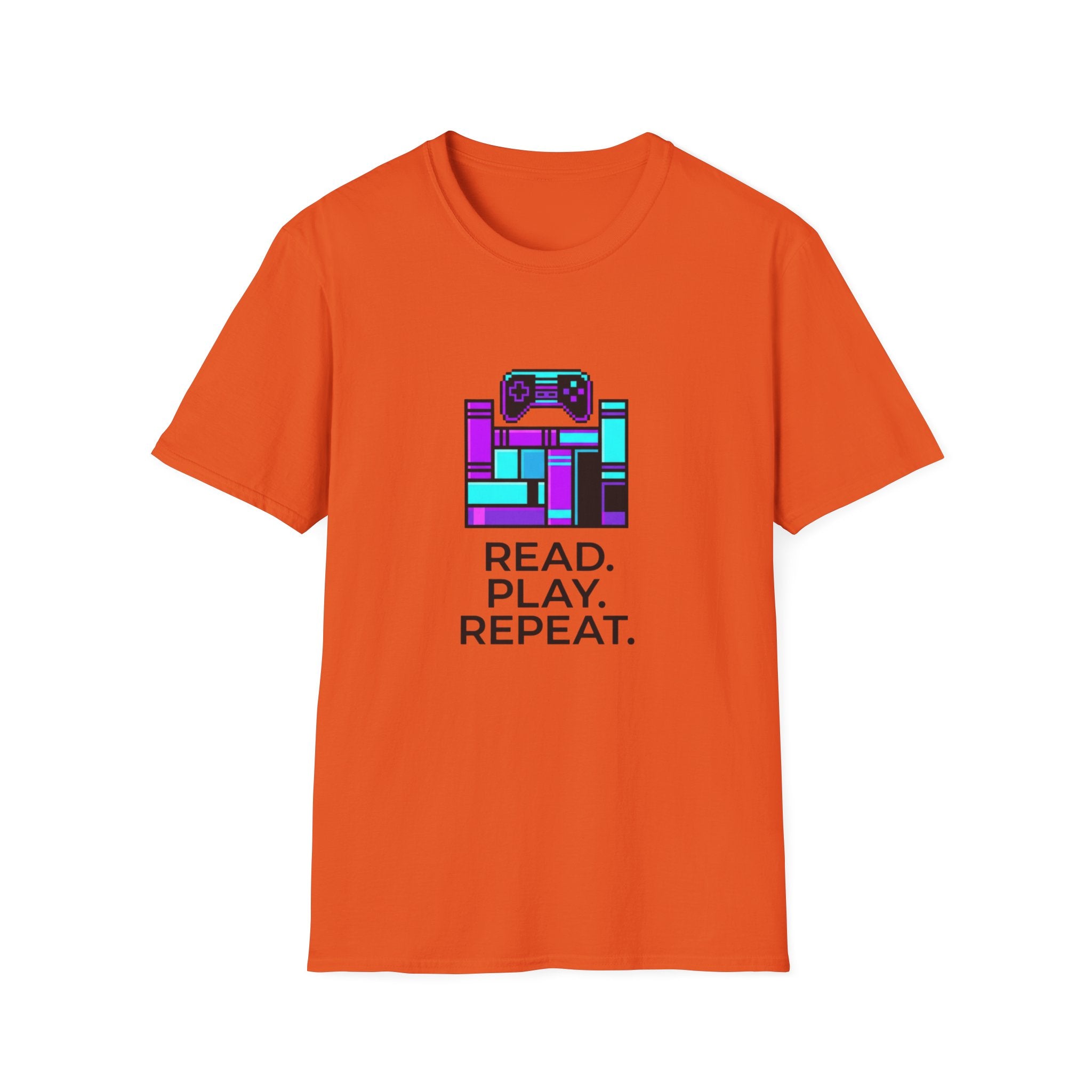 Gaming T-Shirt — Read. Play. Repeat. Retro Controller Graphic