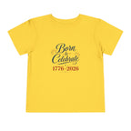 Born to Celebrate 1776 2026 Tee, Patriotic USA Anniversary Shirt, Red White Blue Fireworks Graphic Top, Semiquincentennial Celebration Outfit Toddler Short Sleeve Tee