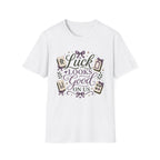 T-Shirt — "Luck Looks Good On Us" Graphic Tee (Mahjong & Charm Design)