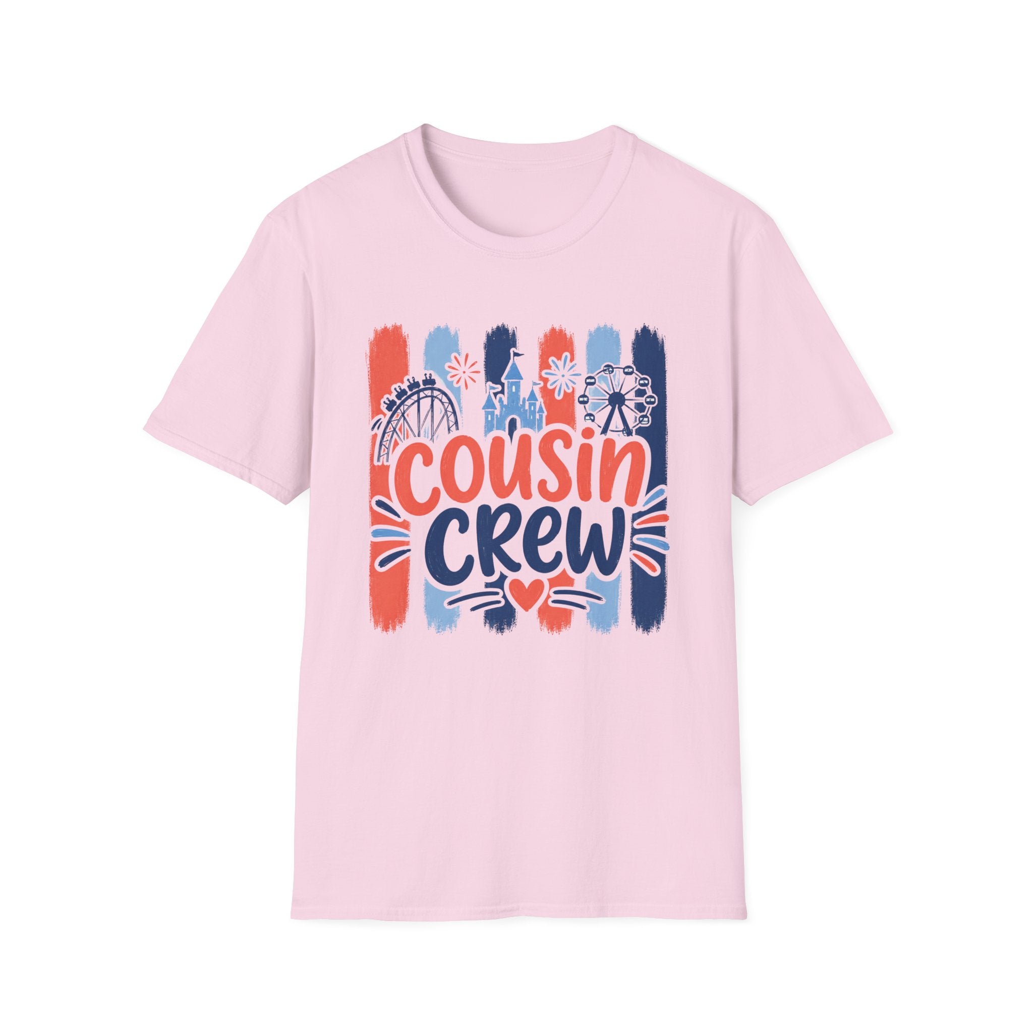 Cousin Crew Patriotic Tee, Red White Blue Fireworks Shirt, Family Matching Fourth of July Outfit, Festive USA Graphic Top