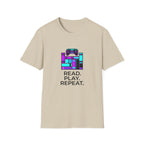 Gaming T-Shirt — Read. Play. Repeat. Retro Controller Graphic