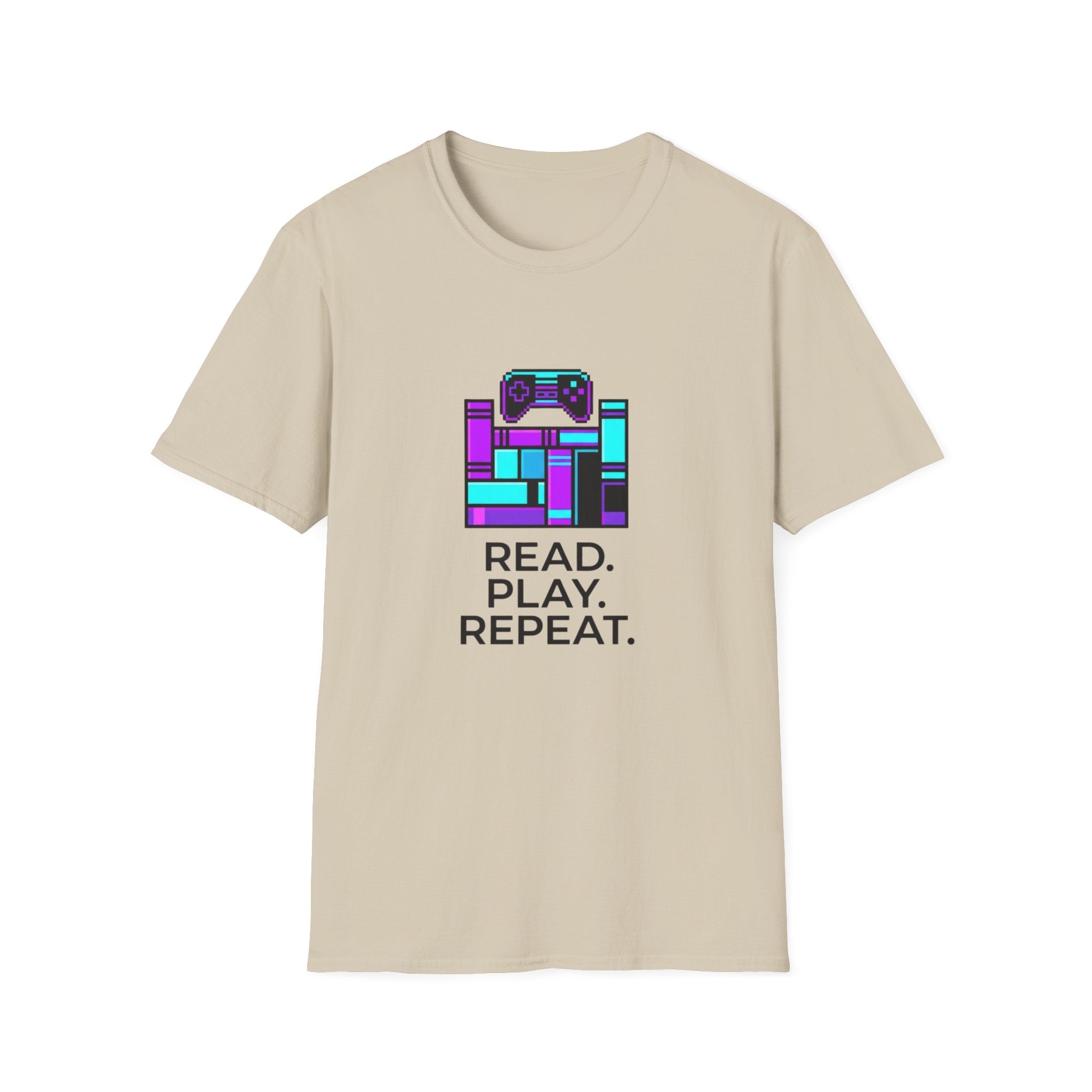 Gaming T-Shirt — Read. Play. Repeat. Retro Controller Graphic