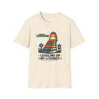 Literacy Level-Up T-Shirt — "Leveling Up My Literacy" Book Gamer Tee