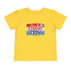 Cousin Crew USA Tee, Patriotic Red White Blue Shirt, Family Matching Star Graphic Top, Fourth of July Celebration Outfit Toddler Short Sleeve Tee