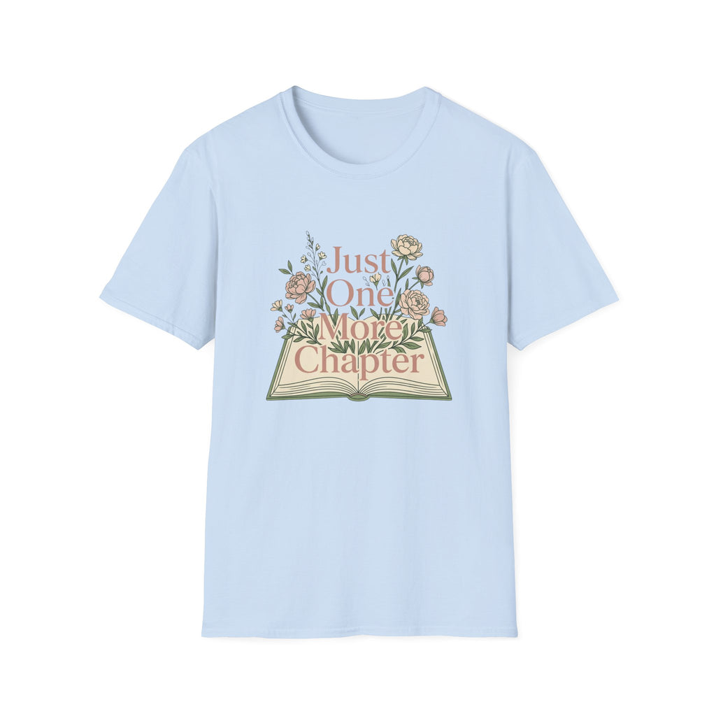 Just One More Chapter T-Shirt — Floral Book Lover Tee