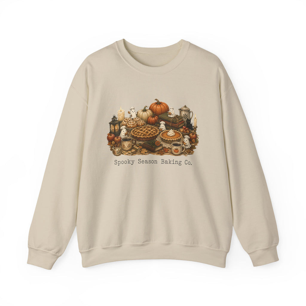 Spooky Season Autumn Baking Crew Cozy Fall Crewneck Sweatshirt