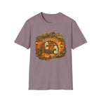 Pumpkin Pages Halloween T‑Shirt — Cute Ghosts Reading in Pumpkin Library