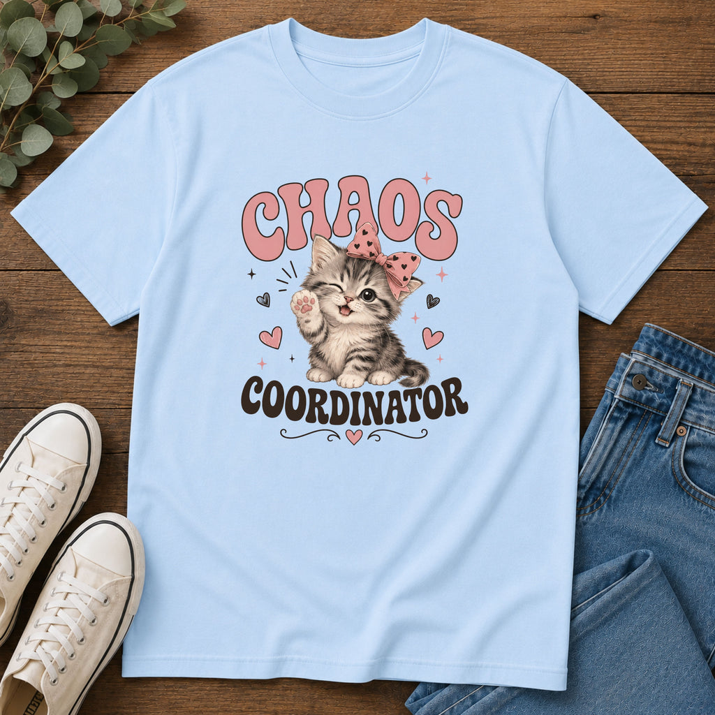 Chaos Coordinator T-Shirt — Cute Kitten Graphic Tee