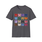 Bow Pattern T-Shirt — Colorful Ribbon Graphic Tee