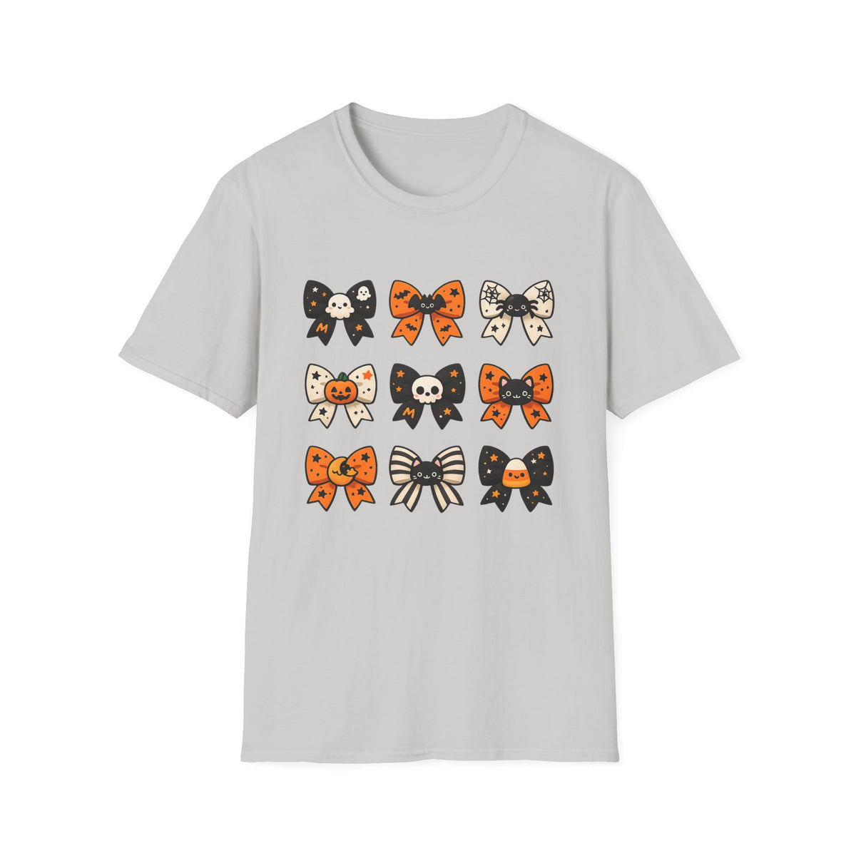 Halloween Bow T-Shirt — Cute Spooky Bows with Skulls, Pumpkins & Cats
