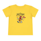 Hot Doggin Since 1776 Tee, Patriotic USA Hot Dog Shirt, Funny Summer Cartoon Graphic Top, Fourth of July Celebration Outfit Toddler Short Sleeve Tee