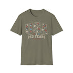 USA 250 Years Tee, 1776–2026 Anniversary Shirt, Patriotic American Pride Graphic Top, Red White Blue Celebration Outfit T-Shirt