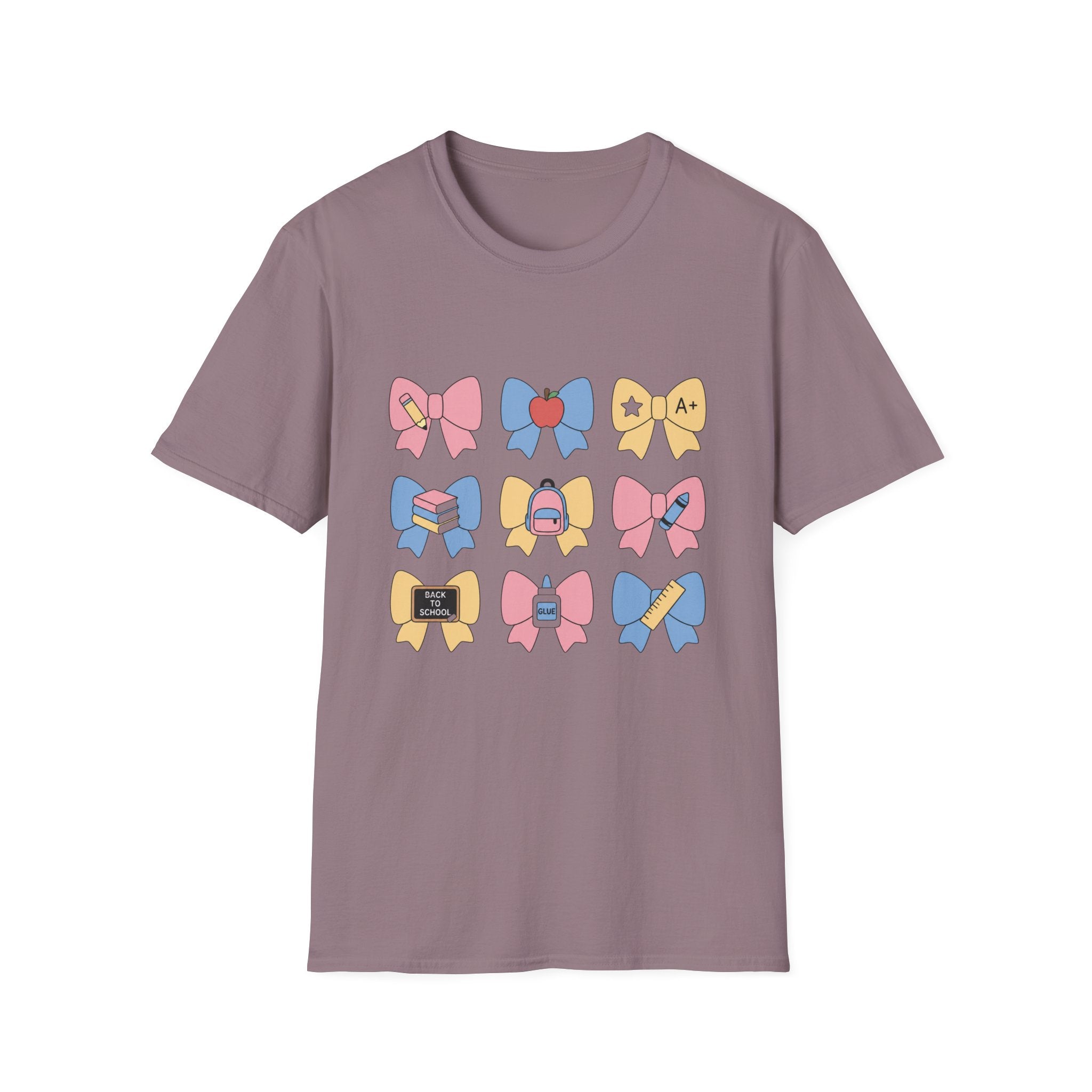 Back-to-School Bows T-Shirt — Cute School Icons Graphic Tee