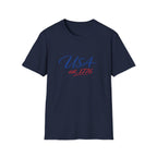 USA Est 1776 T-Shirt | Patriotic American Flag Colors Graphic Tee, Fourth Of July Casual Clothing