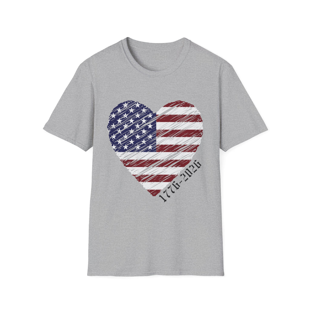 Retro American Flag Heart T-Shirt, Patriotic USA Graphic Tee, Vintage Fourth of July Shirt, Distressed Americana Apparel, Independence Day Fashion