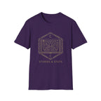 Gaming T-Shirt — 'Stories & Stats' Controller Spellbook Graphic