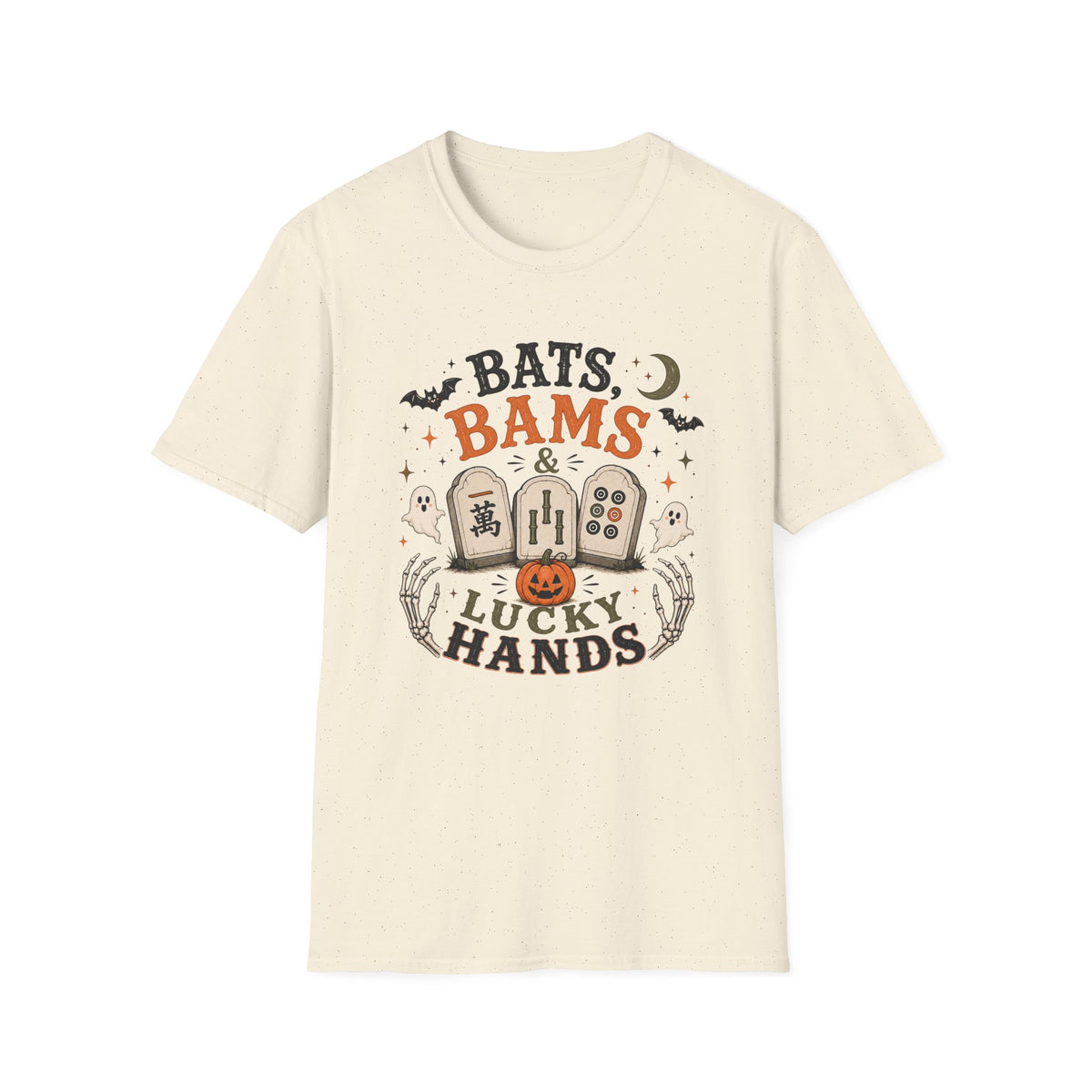 Bats Bams & Lucky Hands Halloween Mahjong T-Shirt