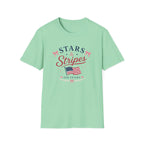 Stars and Stripes 250 Years Tee, USA Anniversary Shirt, Red White Blue Flag Graphic Top, Patriotic American Pride Outfit T-Shirt