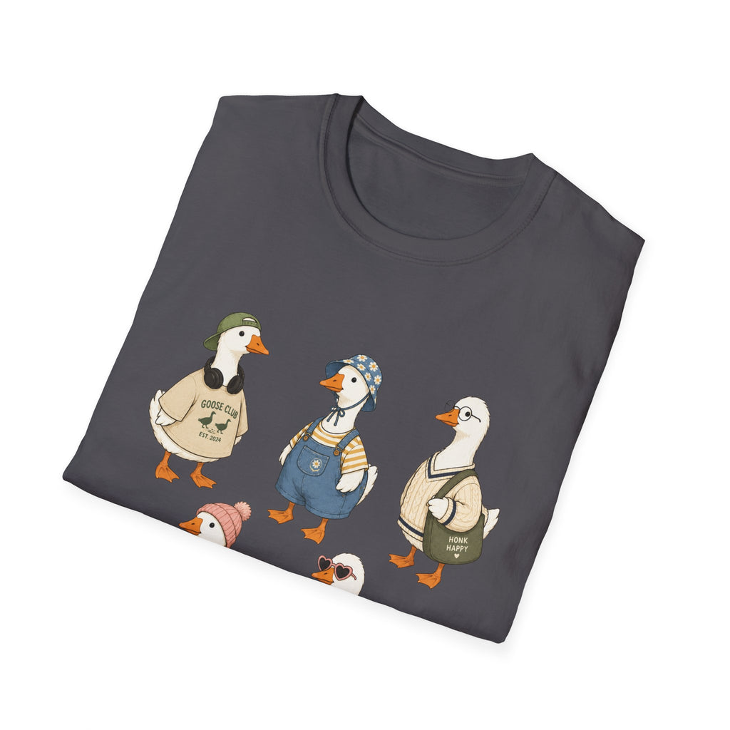 Cute Whimsical Vintage Goose Family T-Shirt