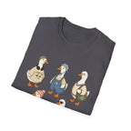 Cute Whimsical Vintage Goose Family T-Shirt