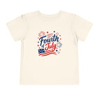 Happy Fourth of July Patriotic T-Shirt, Americana Fireworks Graphic Tee, Retro Independence Day Shirt, Summer Celebration Apparel, Red White Blue Outfit Toddler Short Sleeve Tee