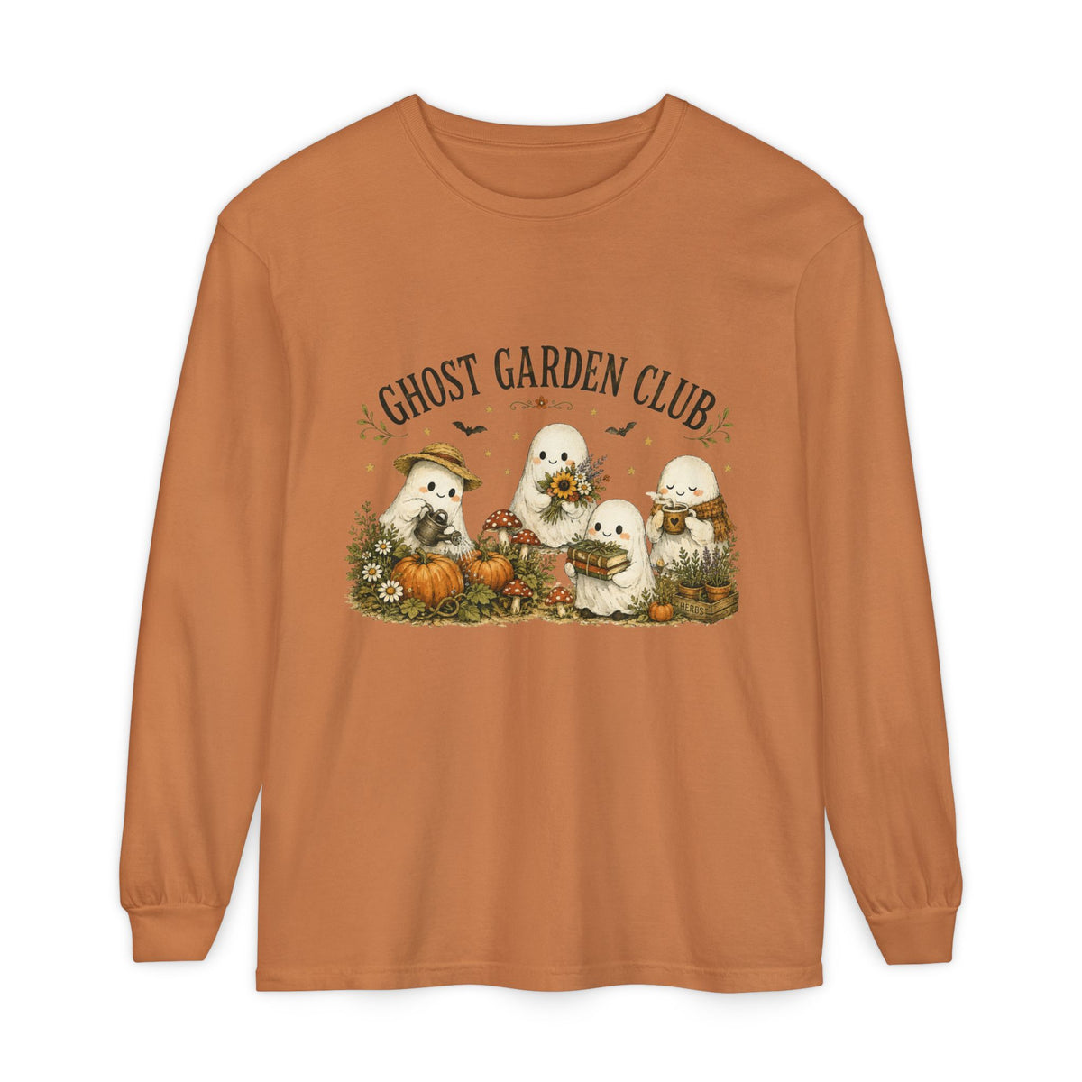 Ghost Garden Club Autumn Fall Long Sleeve T-Shirt