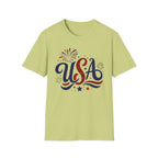 Patriotic USA Fireworks Graphic Tee - 4th of July Celebration Patriotic T-Shirt