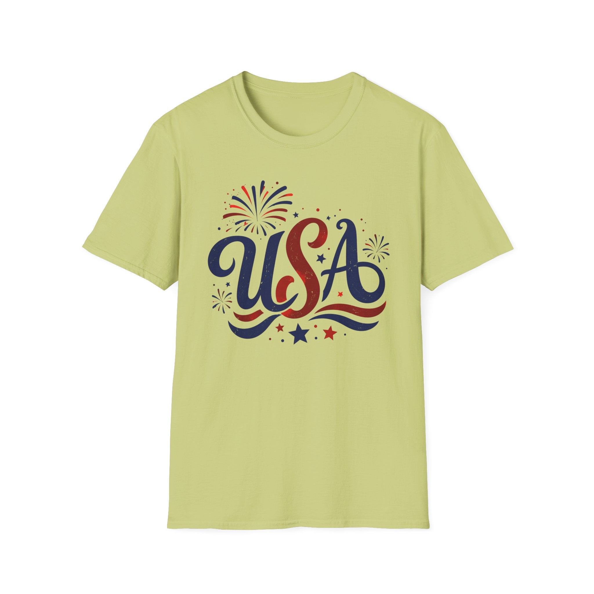 Patriotic USA Fireworks Graphic Tee - 4th of July Celebration Patriotic T-Shirt