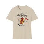 Hot Doggin Since 1776 Tee, Patriotic USA Hot Dog Shirt, Fun Red White Blue Graphic Top, Fourth of July Celebration Outfit Unisex Softstyle T-Shirt